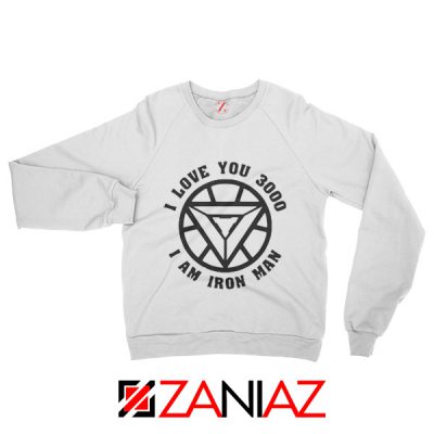 I love You 3000 Times Sweatshirt Tony Stark Sweater Unisex White