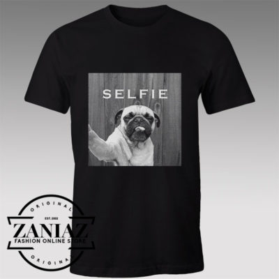 Tshirt Pug Dog selfie