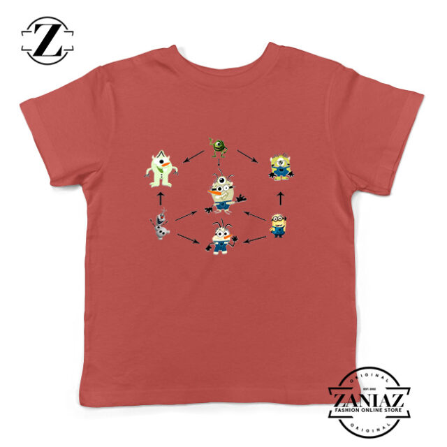 Tshirt Kids Olaf and minion Fushion