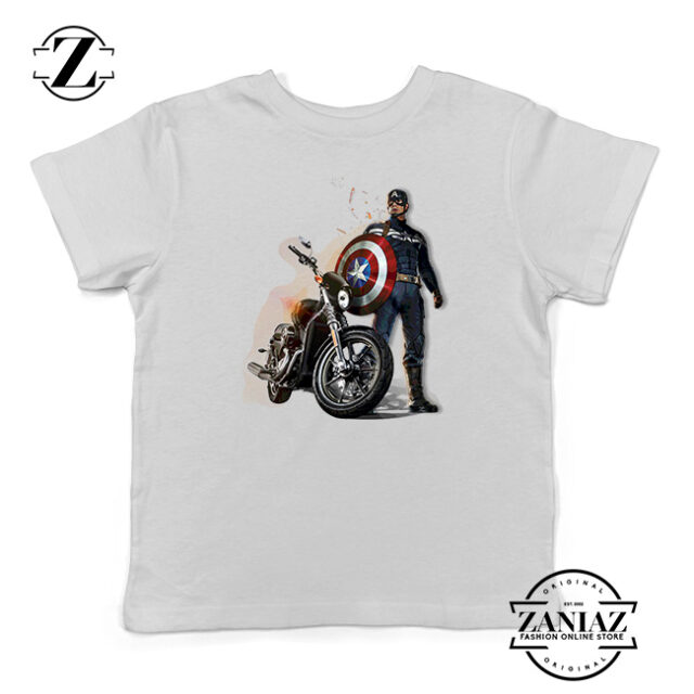 Tshirt Kids Captain America Motorcycle