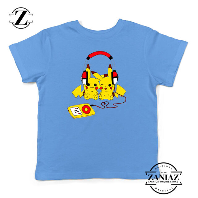 Tshirt Kids Pikachu Love Music