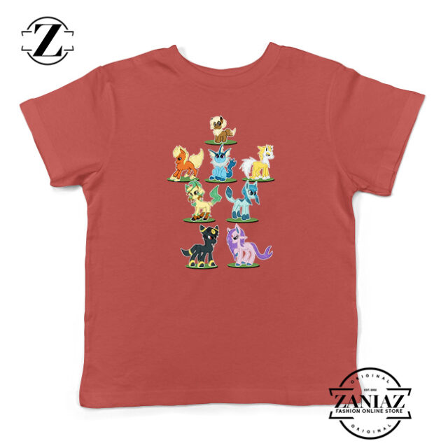 Tshirt Kids Pokemon Eevee and Friend