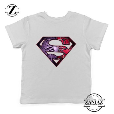 Superman Spider Man No Way Home Kids Tshirt Logo
