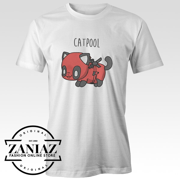 Buy Custom Funny Catpool Deadpool Tshirt