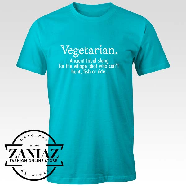Buy Custom Tshirt Vegetarian Cant Hunt Fish Funny