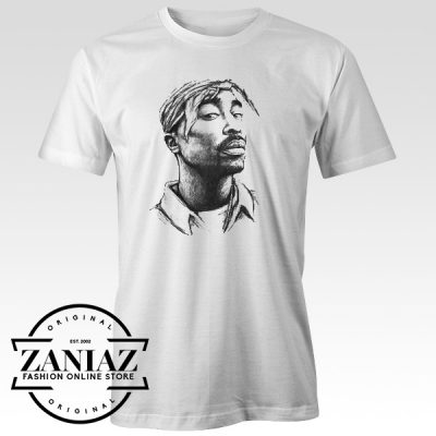 Custom Tupac Shakur Art T-Shirt