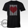 Cheap Graphic Tshirt Urban Women Peace Love Heart t-shirt