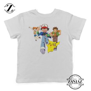 Ash Ketchum Misty Character Pokemon Kids Tshirt