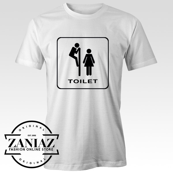 Cheap Funny Public Toilet Bathroom Sign T-Shirt