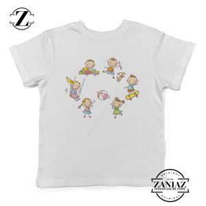 Kids Tee Child Play Cartoon Cute Kids Playing Shirt