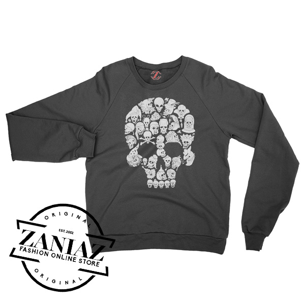 Buy Sweatshirt So Many Skulls Halloween Crewneck Size S-3XL