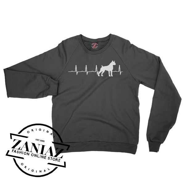 Boxer Dog Heartbeat Sweatshirt