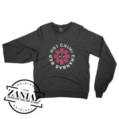 Sweatshirt Christmas Gift Deadpool Red Hot Chimi Crewneck Size S-3XL
