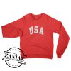 Cheap USA Red Christmas Gift Sweatshirt Crewneck Size S-3XL