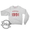 Vintage Sweatshirt 27th 1991 Birthday Sweatshirt Crewneck Size S-3XL
