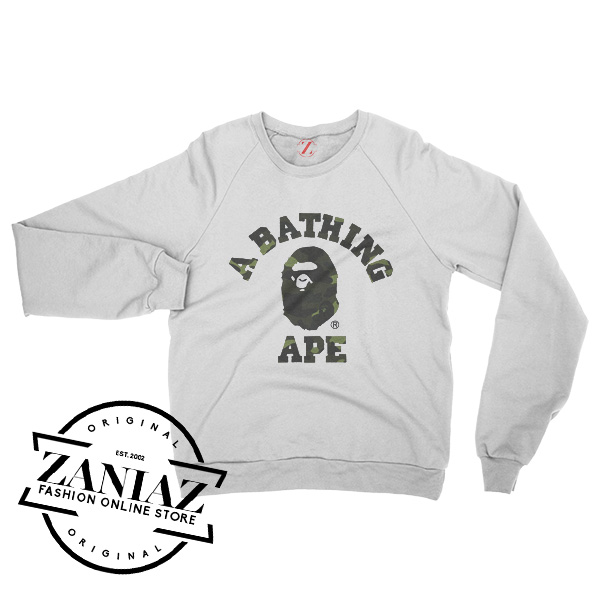 A Bathing Ape Bape Camo Cheap Gift Sweatshirts Crewneck Size S-3XL