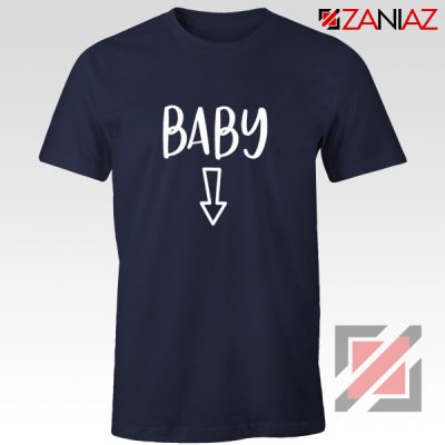 Baby Belly Shirt Cheap Clothes Shop Funny Quotes T-shirt Navy Blue