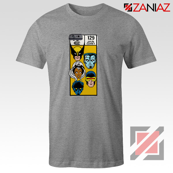 Marvel X Men Shirt Cheap Clothes Comic Book 129 Jan T-shirt Grey