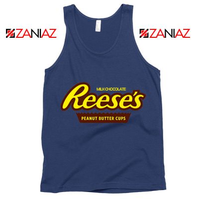 Reeses Peanut Butter Cups Navy Tank Top Reeses Logo Tank Top