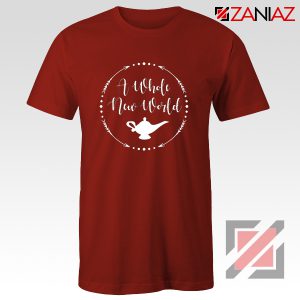 A Whole New World Disney T-Shirt Aladdin Jasmine Cheap Shirt Red