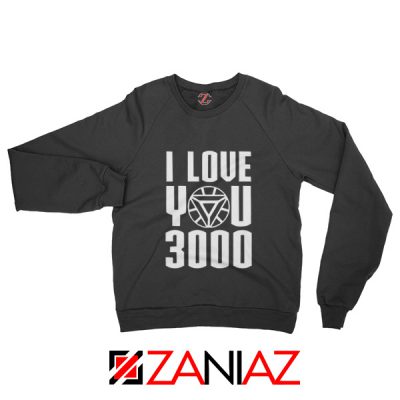 Avengers Endgame Sweater I love You 3000 Times Sweatshirt Unisex Black