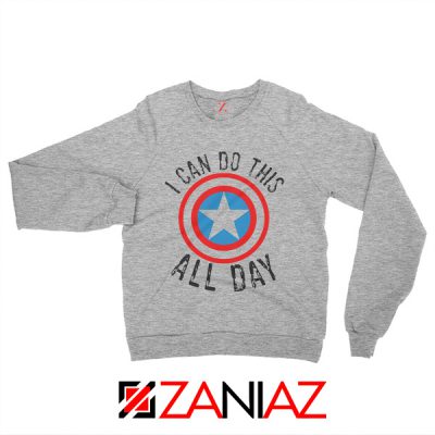 Avengers Sweater I Can Do This All Day Sweatshirt Unisex Sport Grey