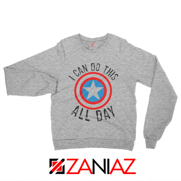 Avengers Sweater I Can Do This All Day Sweatshirt Unisex Sport Grey