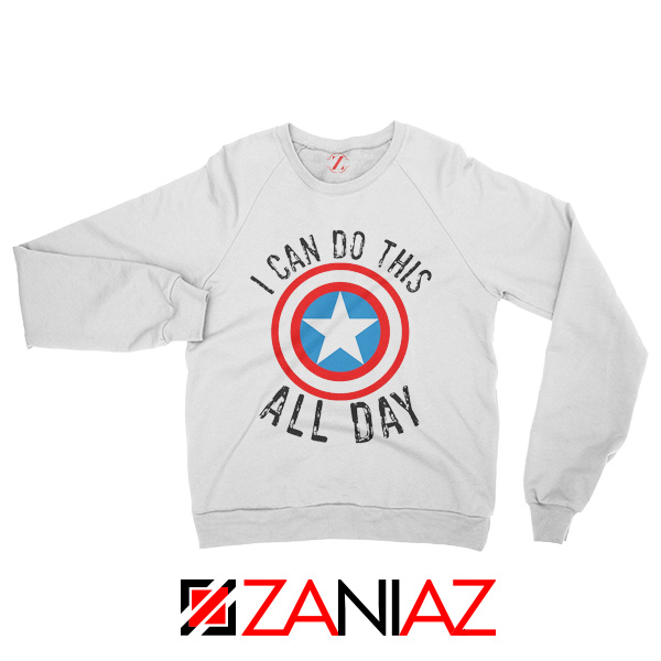 Avengers Sweater I Can Do This All Day Sweatshirt Unisex White