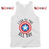 Captain America Tank Top I Can Do This All Day Tank Top Quote White