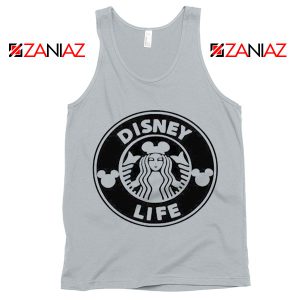 Funny Disney Starbucks Tank Top Summer Birthday Gift Tank Top New Silver