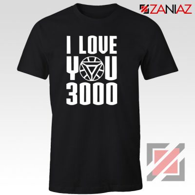 Iron Man T-Shirt Avengers Endgame T Shirt I love You 3000 Times Black