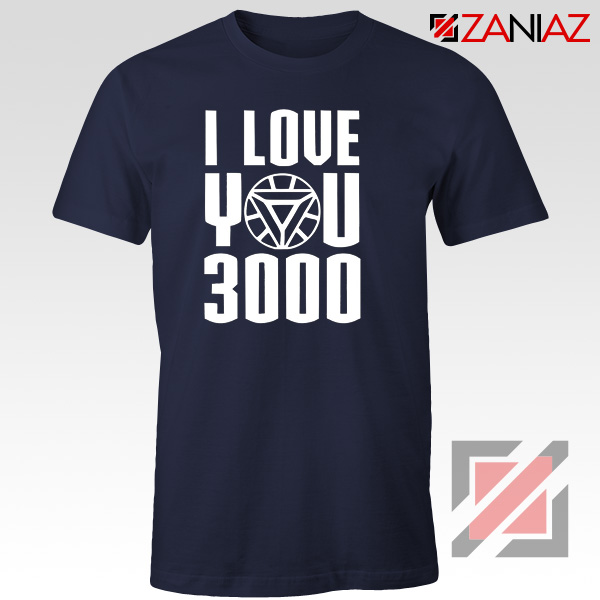 Iron Man T-Shirt Avengers Endgame T Shirt I love You 3000 Times Navy Blue