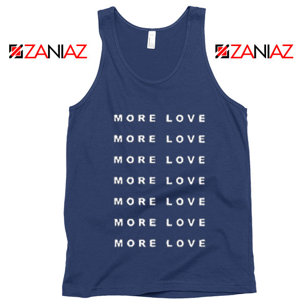 Love More Slogan Tank Top Love Forever Tank Top Valentine Day Navy Blue
