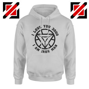 Tony Stark Hoodie I love You 3000 Times Hoodie Gift Unisex Sport Grey