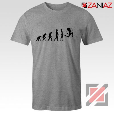 Be 100 Evolution T-shirt Womens Funny Workout Shirt Size S-3XL Grey