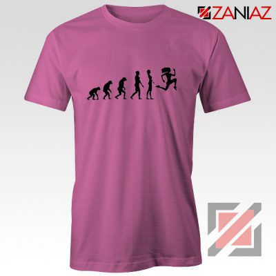 Be 100 Evolution T-shirt Womens Funny Workout Shirt Size S-3XL Pink