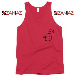 Boo Halloween Tank Top Ghost Movie Best Tank Top Size S-3XL Red
