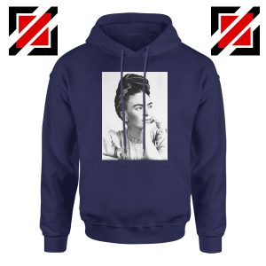 Cheap Frida Kahlo Paintings Hoodie Mexican Gift Hoodie Navy