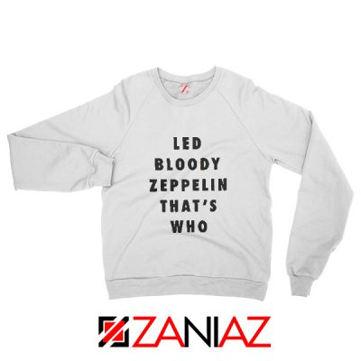 Cheap Led Zeppelin Sweatshirt Rock Band Musician Sweatshirt White