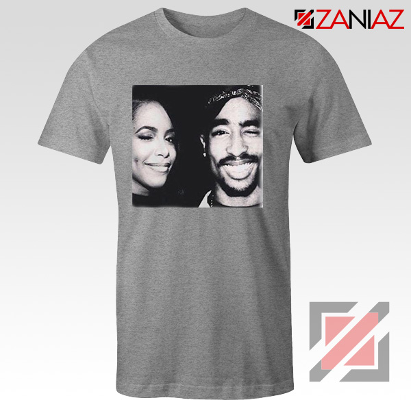 Cheap Tupac And Aaliyah Sport Grey Shirt