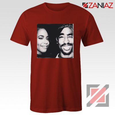 Cheap Tupac And Aaliyah Red Shirt
