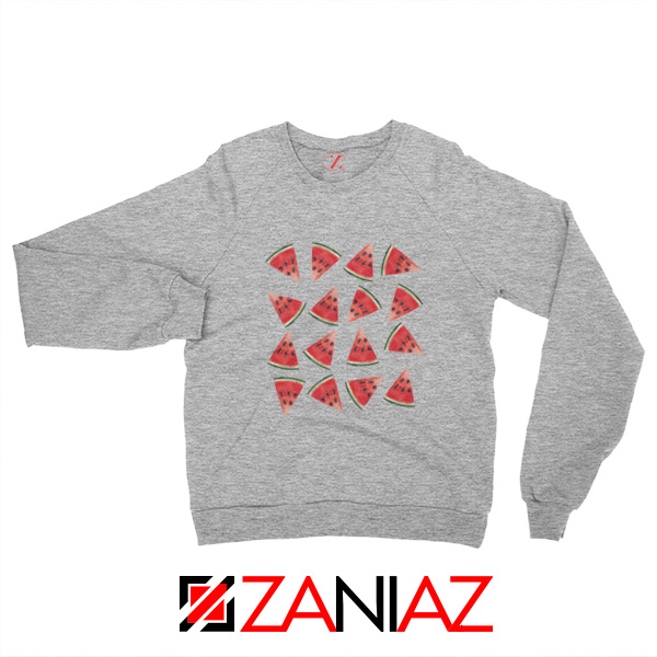 Cheap Watermelon Sweatshirt Trendy Fruit Sweatshirt Christmas Gift Sport Grey