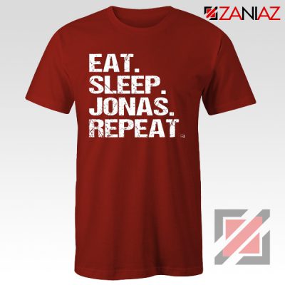 Eat Sleep Jonas Repeat T-shirt Funny Jobros Tees Unisex Adult Red