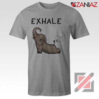 Elephant Exhale T-shirt Funny Animal Shirt Funny Elephant Exhale T-shirt Sport Grey