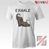 Elephant Exhale T-shirt Funny Animal Shirt Funny Elephant Exhale T-shirt White