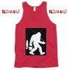 Fisher Dad Tank Top Bigfoot Fishing Tank Top Funny Gifts Red