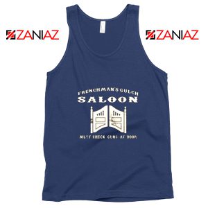 Frenchman's Gulch Saloon Tank Top Buster Scruggs Film Size S-3XL Navy