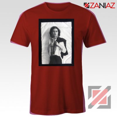 Frida Kahlo Shirt Women's Mexican Painter Size S-3XL Red