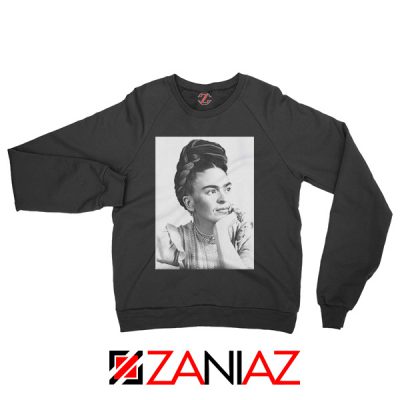 Frida Kahlo Woman Sweatshirt Mexican Christmas Sweatshirt Black