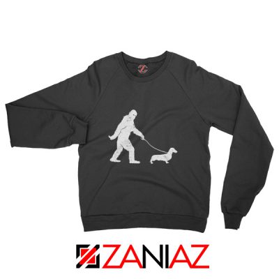 Funny Dachshund Bigfoot Sweatshirt Dachshund Sweatshirt Cute Gift Black